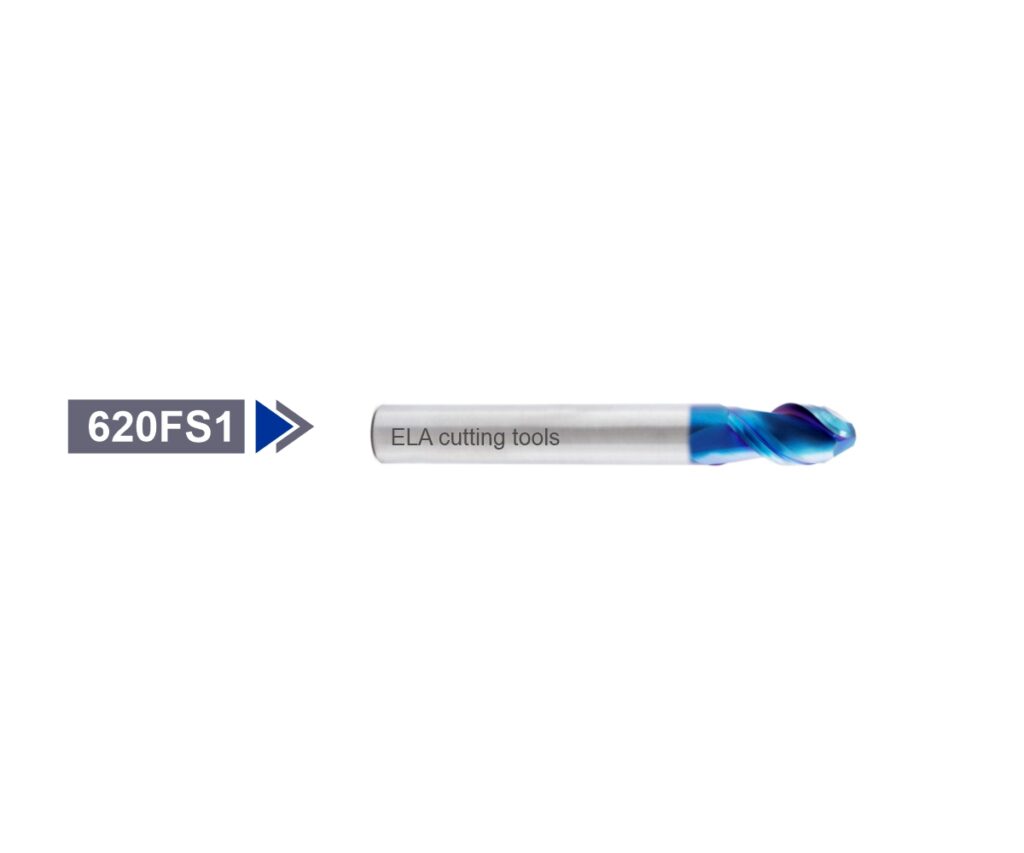 2 Ağızlı Sert Malzeme Karbür Küresel Parmak Frezeler (nACo Blue)